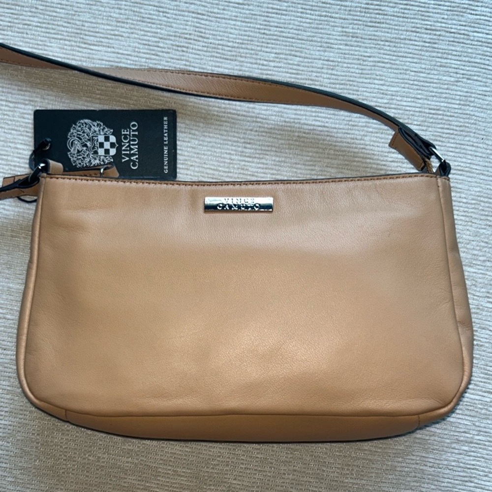 Vince Camuto Tan Crossbody Bag with Elegant Design